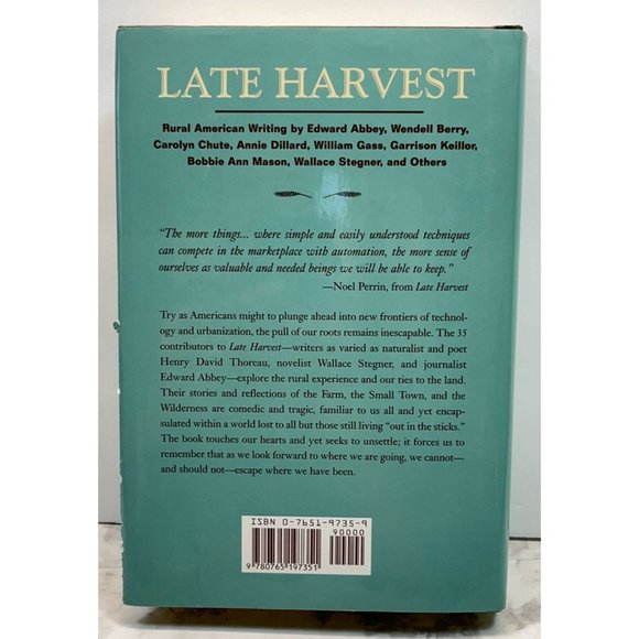 Late Harvest Rural American Writing Various Authors Edited by David R Pichaske - Picture 5 of 12